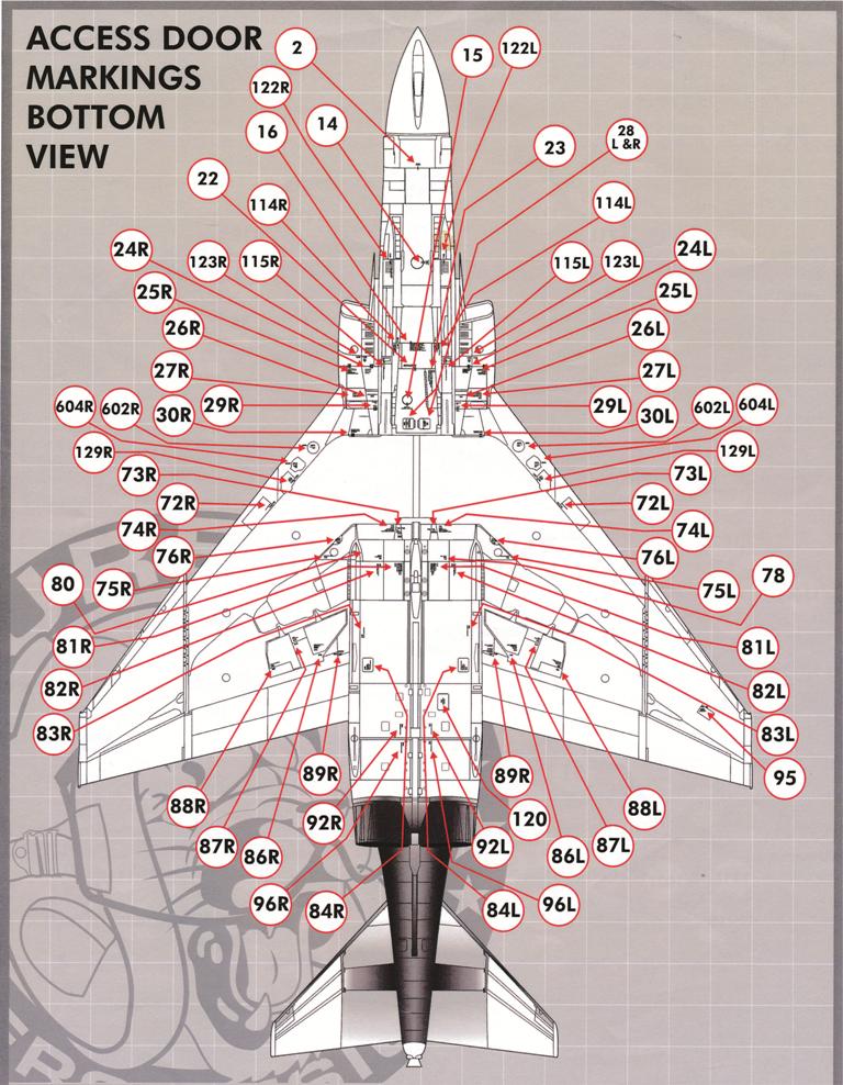 1/48 F-4B/N 鬼怪II战斗机机体警示标记 - 点击图像关闭