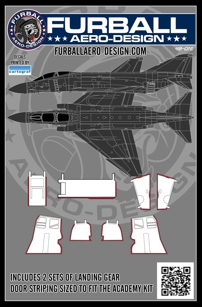 1/48 F-4 鬼怪II战斗机起落架舱门条纹(配爱德美)