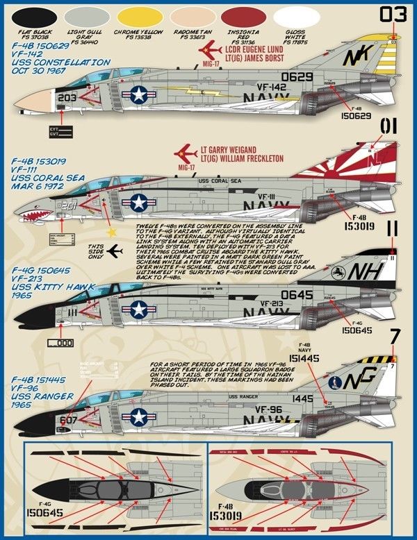 1/48 F-4B/J 鬼怪II战斗机"欢呼米格杀手"(2) - 点击图像关闭