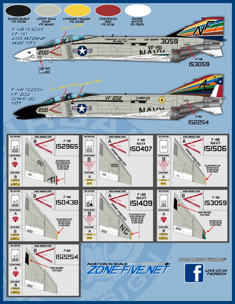 1/48 F-4B/N 鬼怪II战斗机"航空联队全明星"(2) - 点击图像关闭