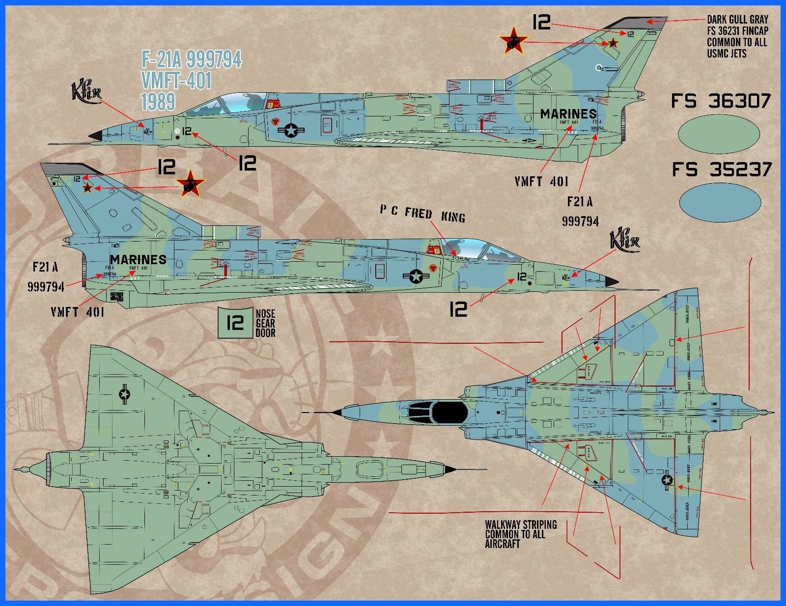 1/48 F-21A 幼狮战斗机"美国海军/陆战队假想敌中队"