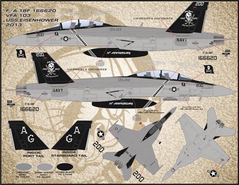 1/48 F/A-18E/F 超级大黄蜂战斗机"航空联队全明星"(1) - 点击图像关闭