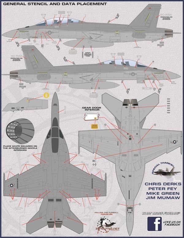 1/48 F/A-18E/F 超级大黄蜂战斗机"航空联队全明星"(1) - 点击图像关闭