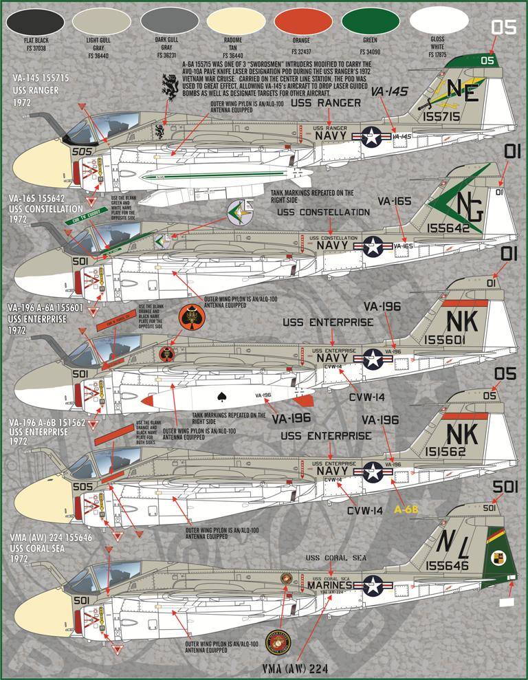 1/48 A-6A/B 入侵者攻击机"越南战争钢铁蝌蚪" - 点击图像关闭