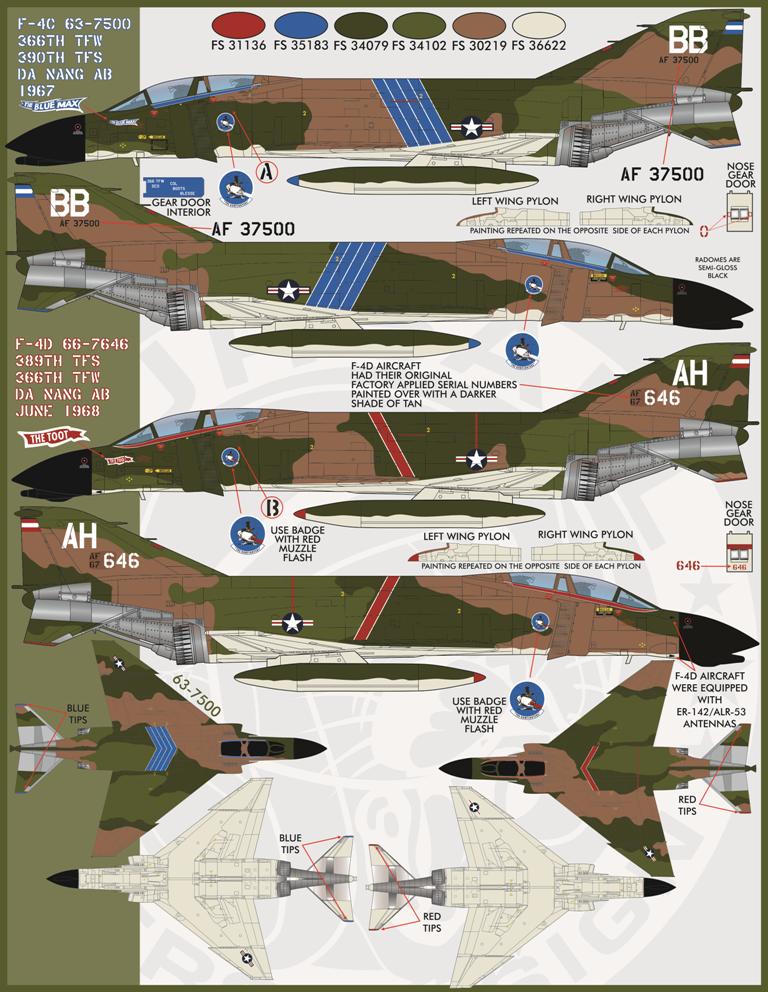 1/48 F-4C/D 鬼怪II战斗机"神枪手鬼怪"#2 - 点击图像关闭