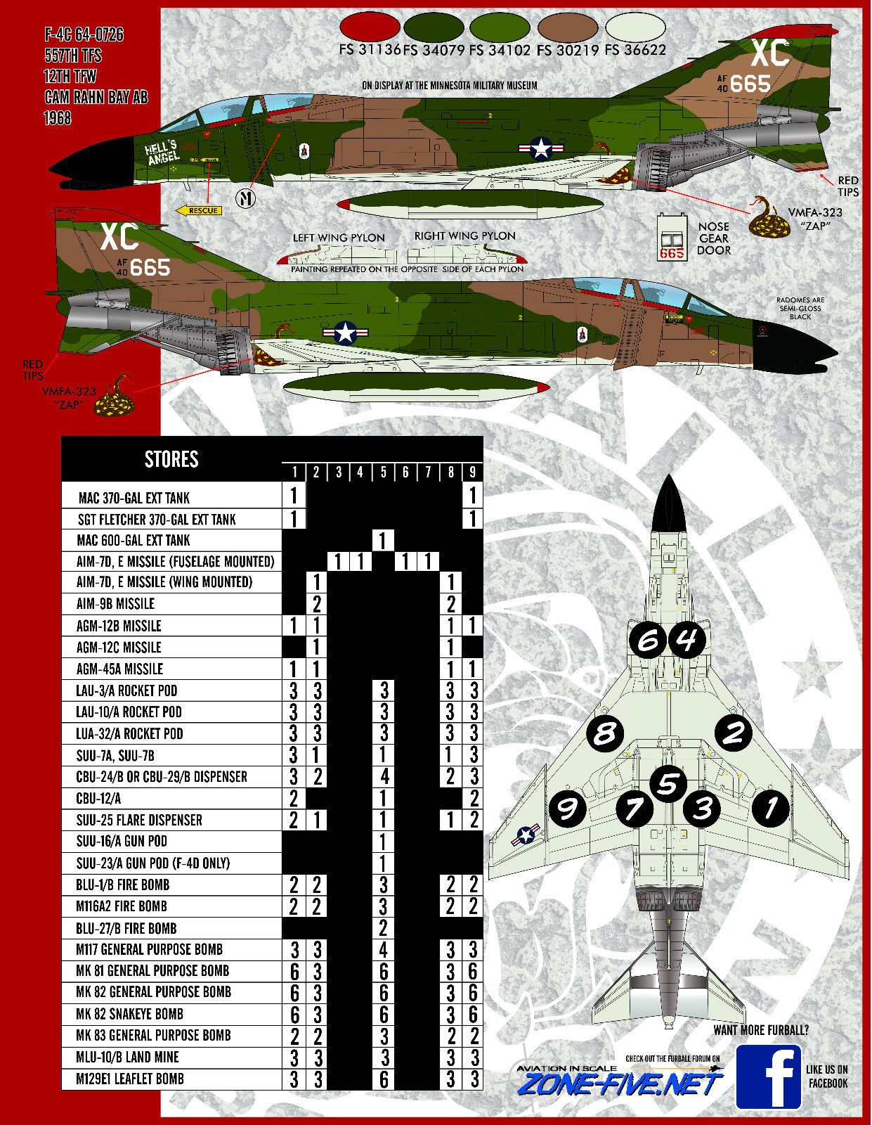 1/48 F-4C 鬼怪II战斗机"第12战术战斗机联队"