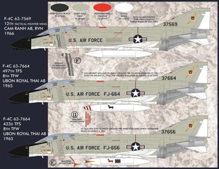 1/48 F-4C 鬼怪II战斗机"美国空军灰色鬼怪" - 点击图像关闭