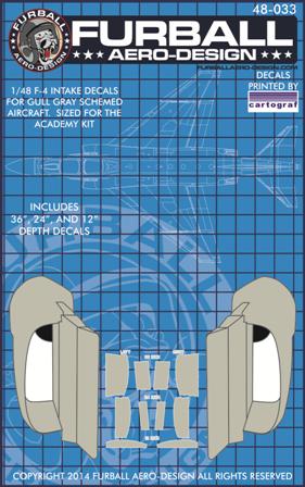 1/48 F-4 鬼怪II战斗机进气道海鸥灰贴纸 - 点击图像关闭