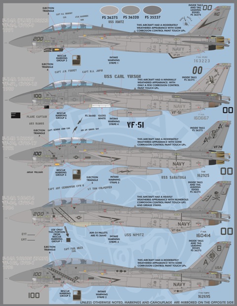 1/48 F-14A/B 雄猫战斗机"航空联队全明星"(2) - 点击图像关闭