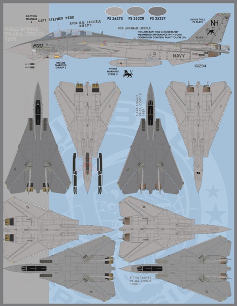 1/48 F-14A/B 雄猫战斗机"航空联队全明星"(2) - 点击图像关闭