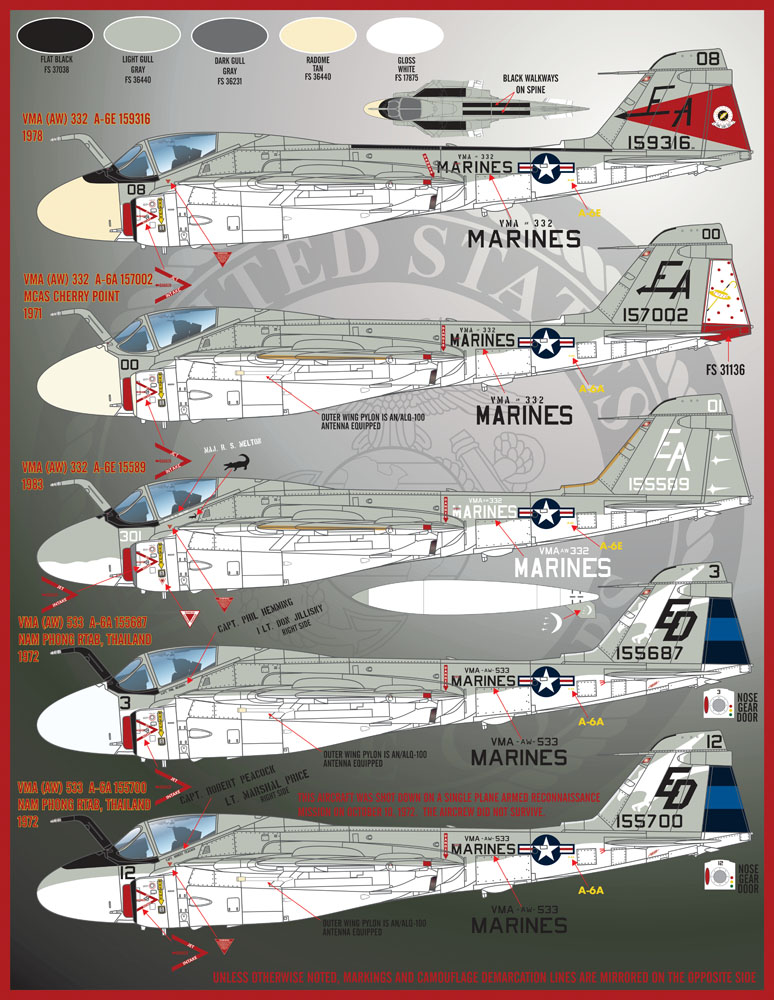 1/48 A-6A/E 入侵者攻击机"美国陆战队"