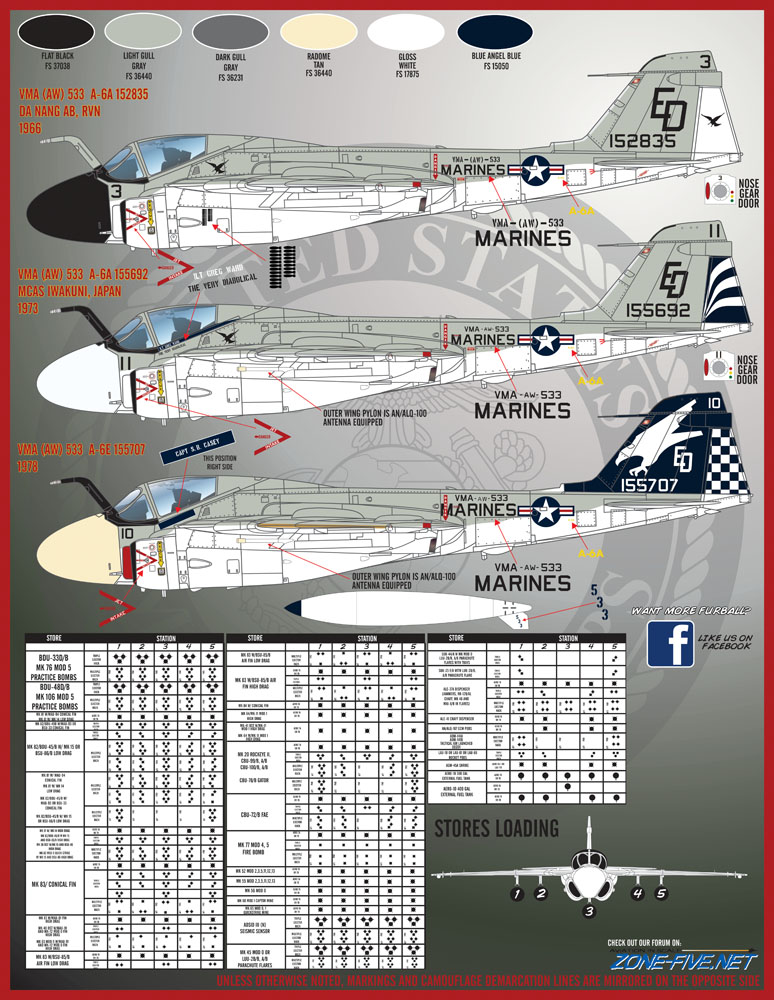 1/48 A-6A/E 入侵者攻击机"美国陆战队"