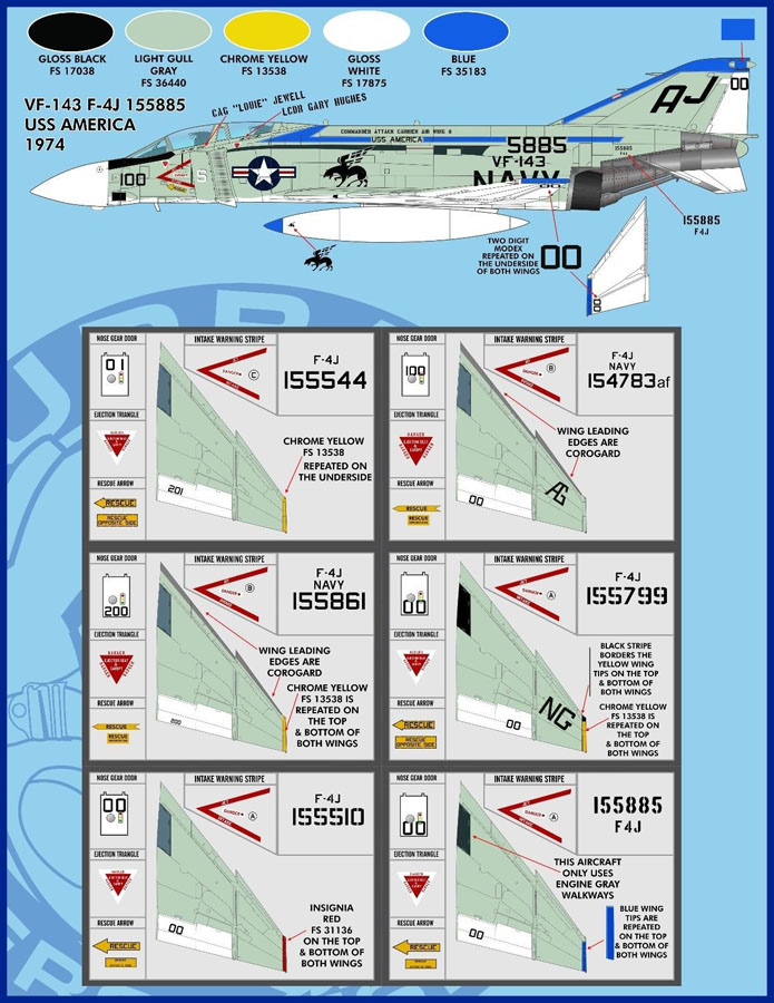 1/48 F-4J 鬼怪II战斗机"航空联队全明星"#3 - 点击图像关闭