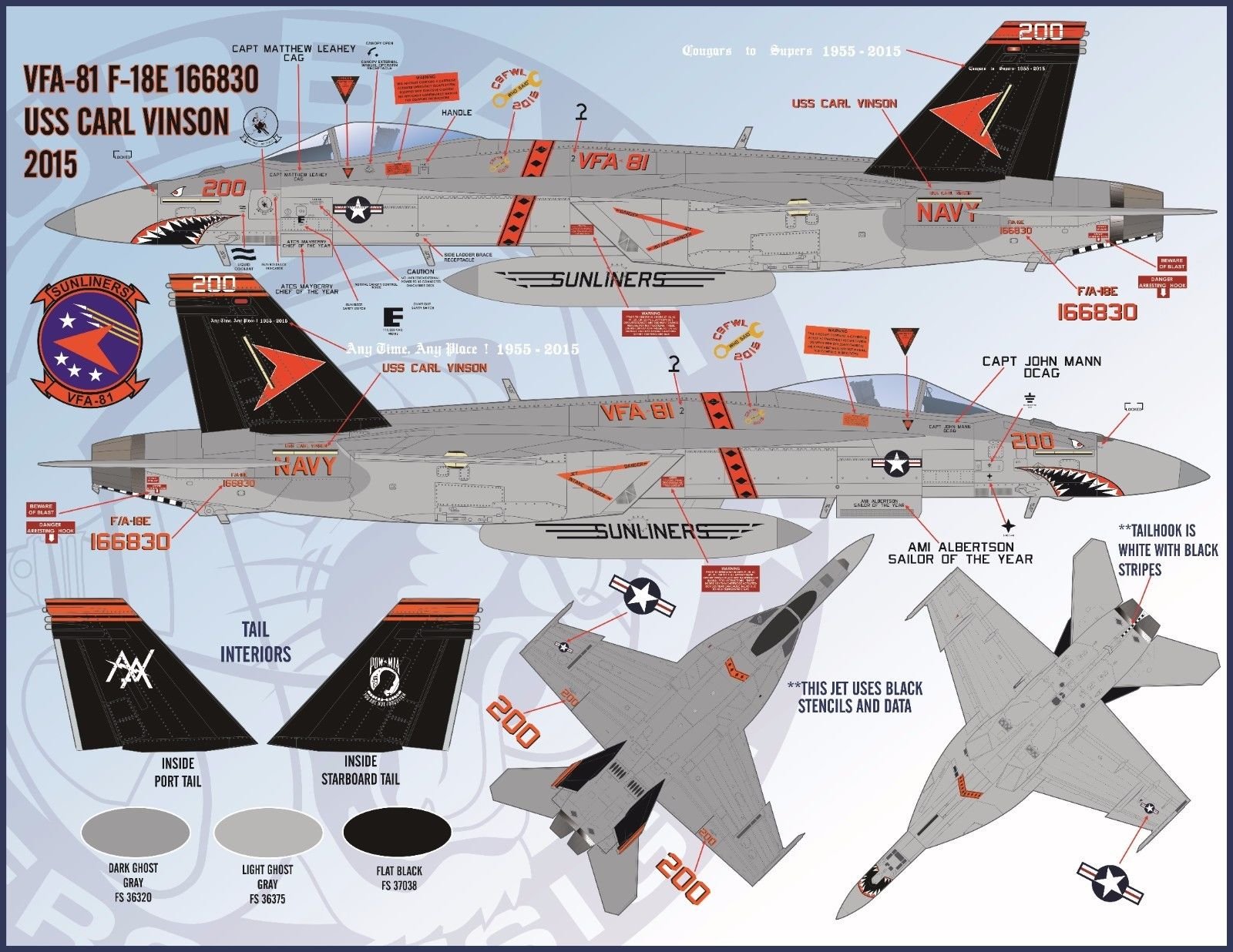 1/48 F/A-18E/F 超级大黄蜂战斗机"航空联队全明星"(3)