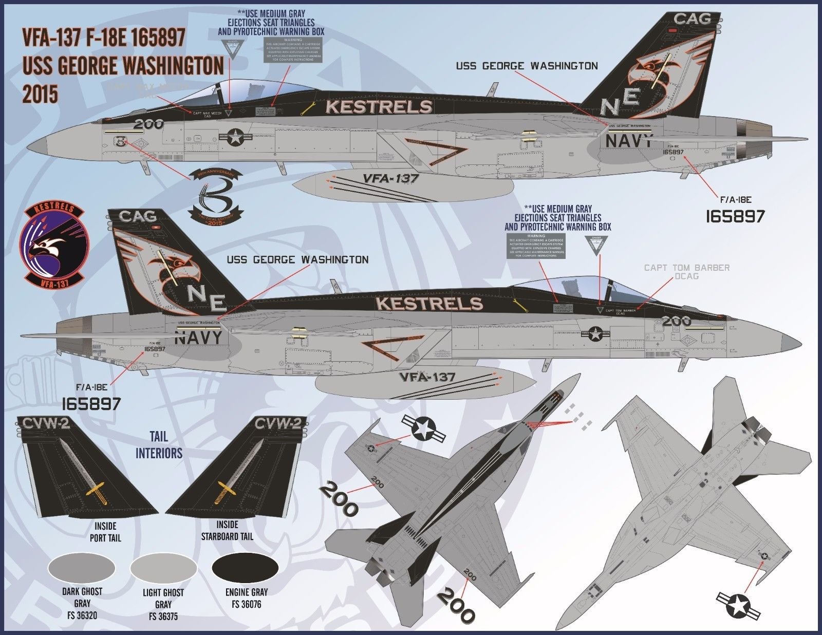 1/48 F/A-18E/F 超级大黄蜂战斗机"航空联队全明星"(3)