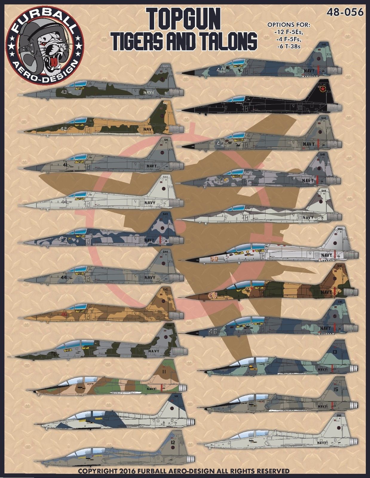 1/48 F-5E/F 虎II战斗机/T-38 禽爪教练机"Top Gun"
