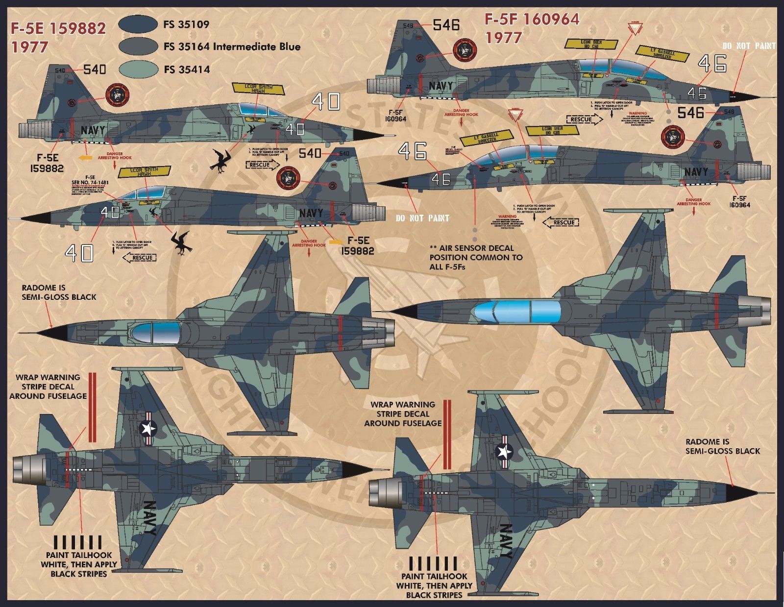 1/48 F-5E/F 虎II战斗机/T-38 禽爪教练机"Top Gun"