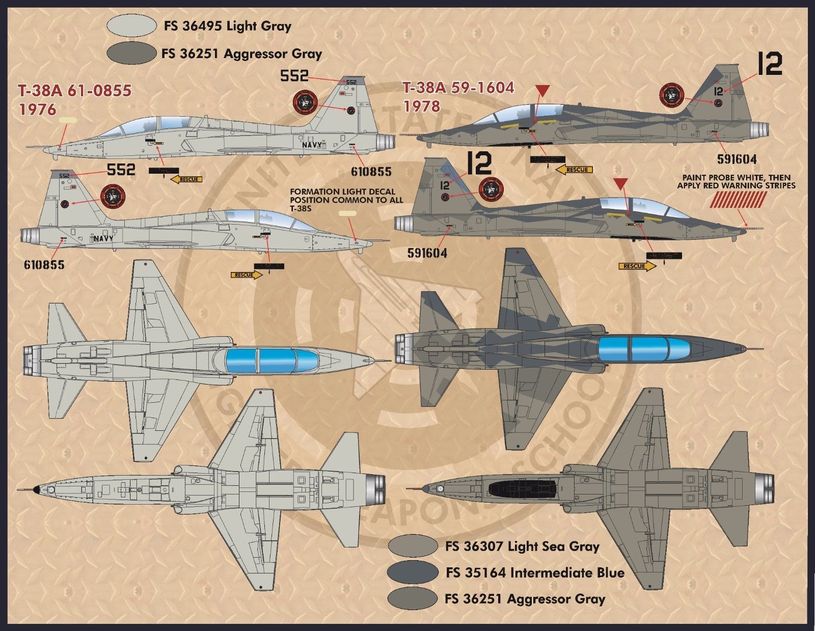 1/48 F-5E/F 虎II战斗机/T-38 禽爪教练机"Top Gun" - 点击图像关闭