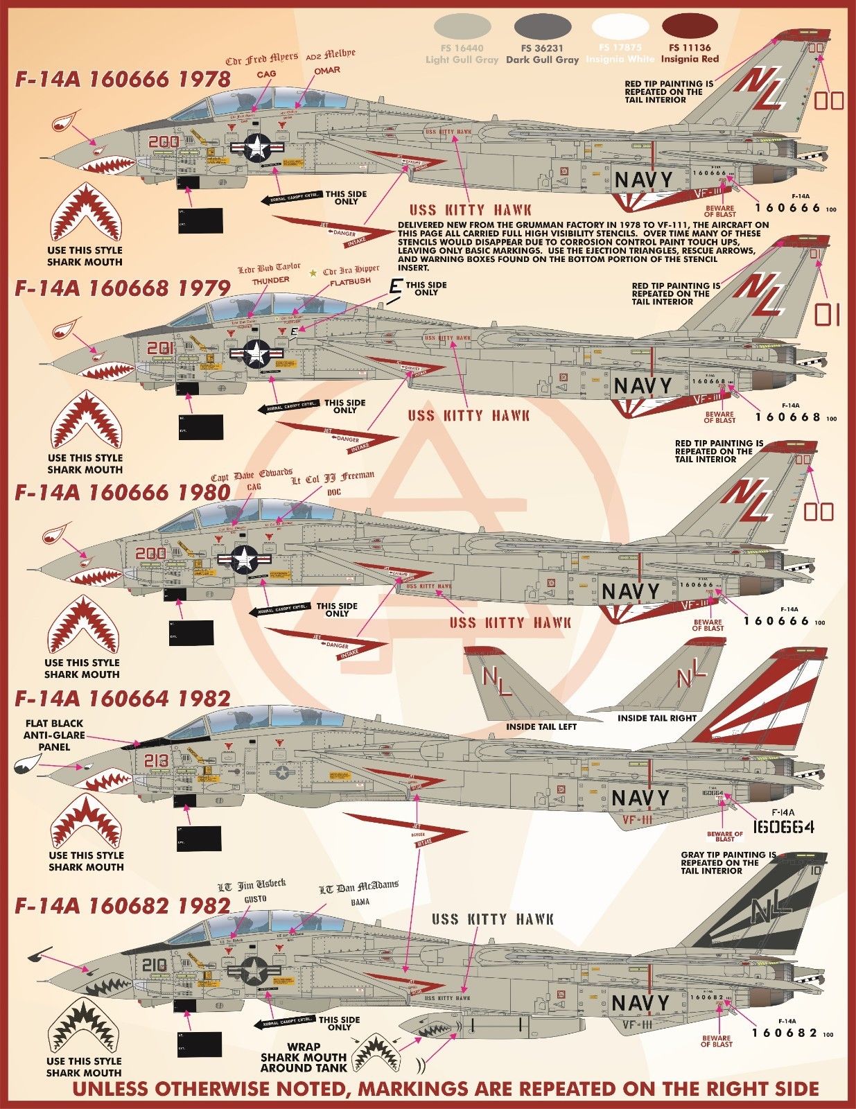 1/48 F-14A 雄猫战斗机"VF-111日落中队"