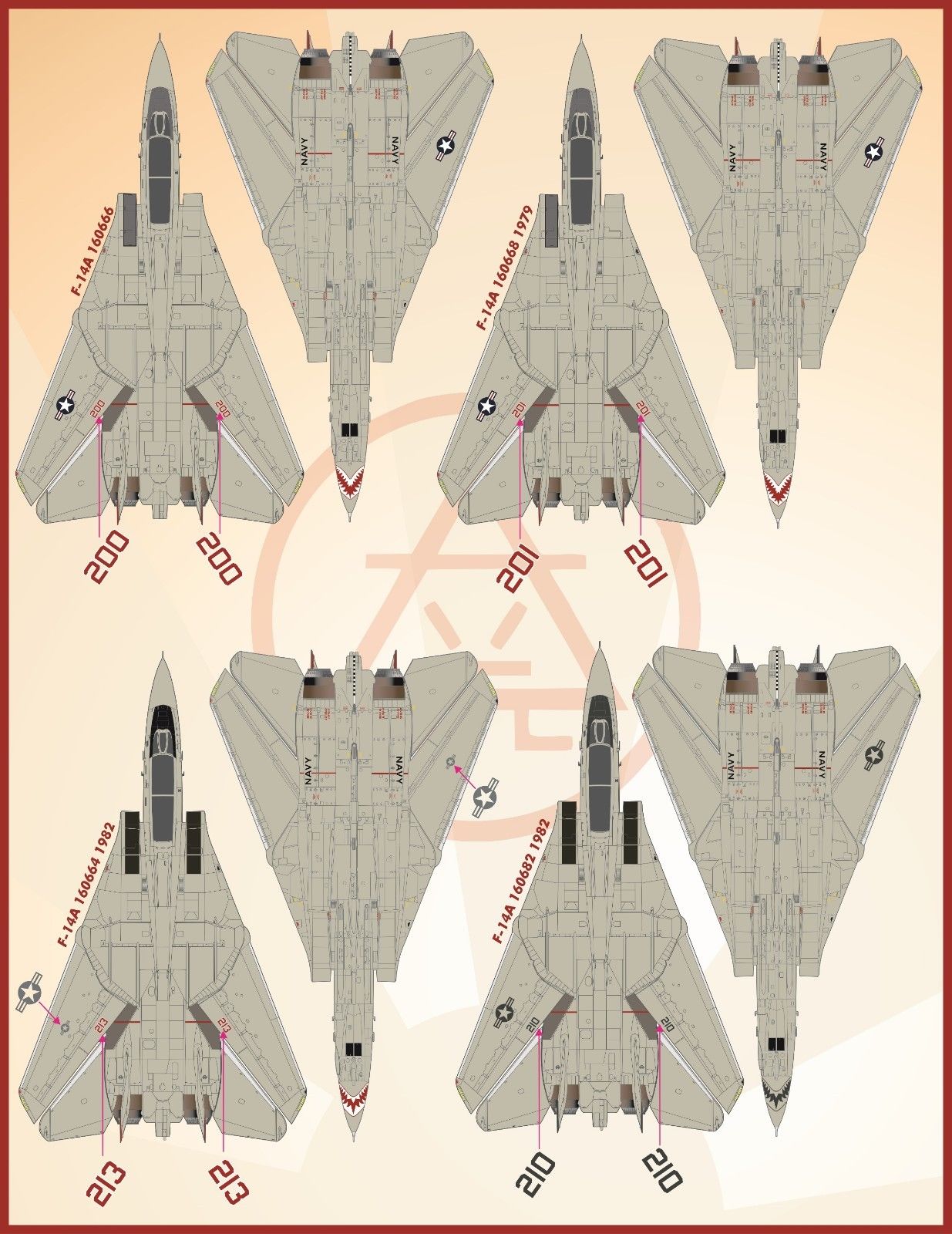 1/48 F-14A 雄猫战斗机"VF-111日落中队"