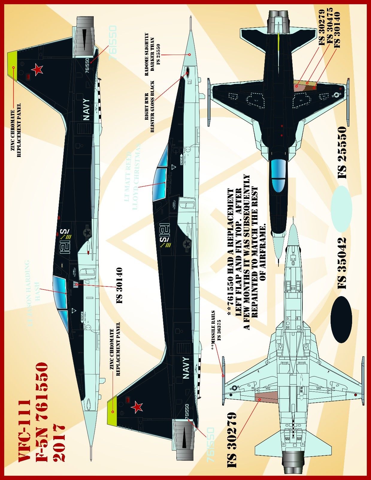 1/48 F-5N/F 虎II战斗机"VFC-111日落中队, 假想敌" - 点击图像关闭