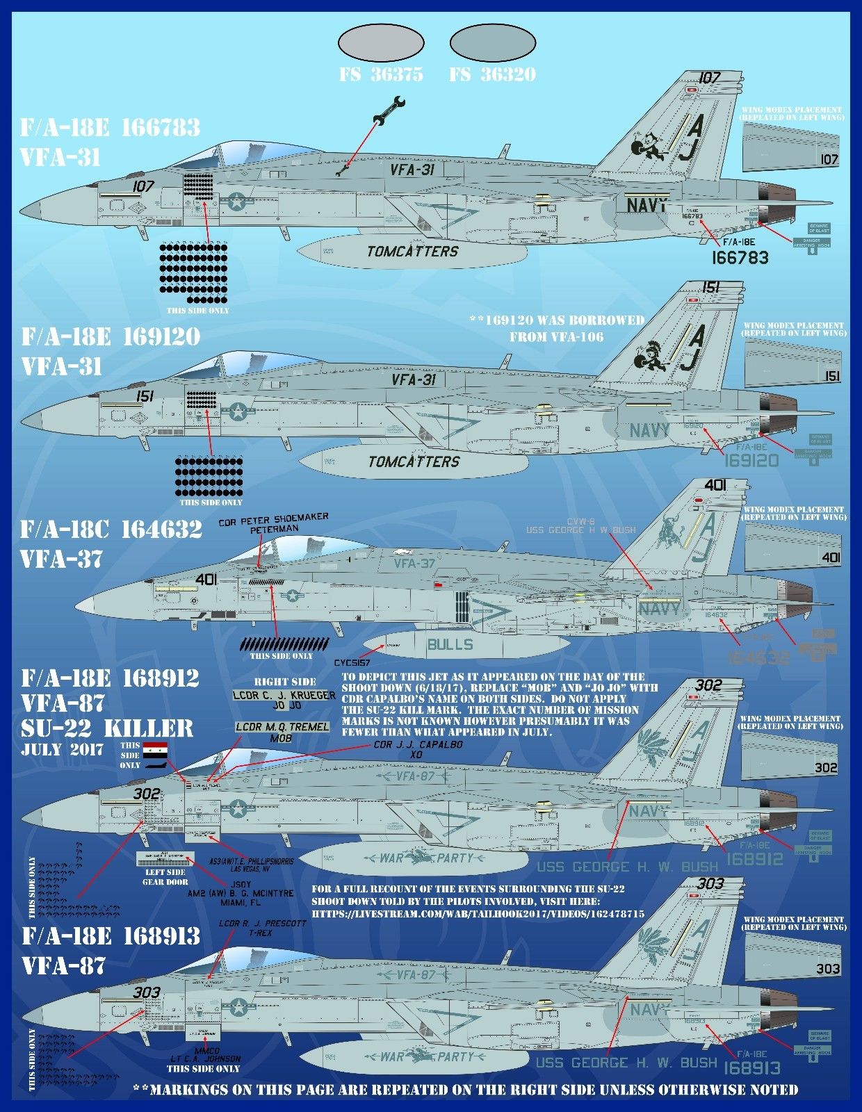 1/48 F/A-18C/E/F, EA-18G 第8航空联队作战飞机