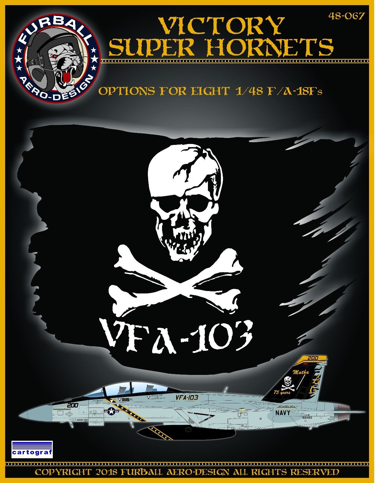 1/48 F/A-18F 超级大黄蜂战斗机"VFA-103骷髅中队胜利者"