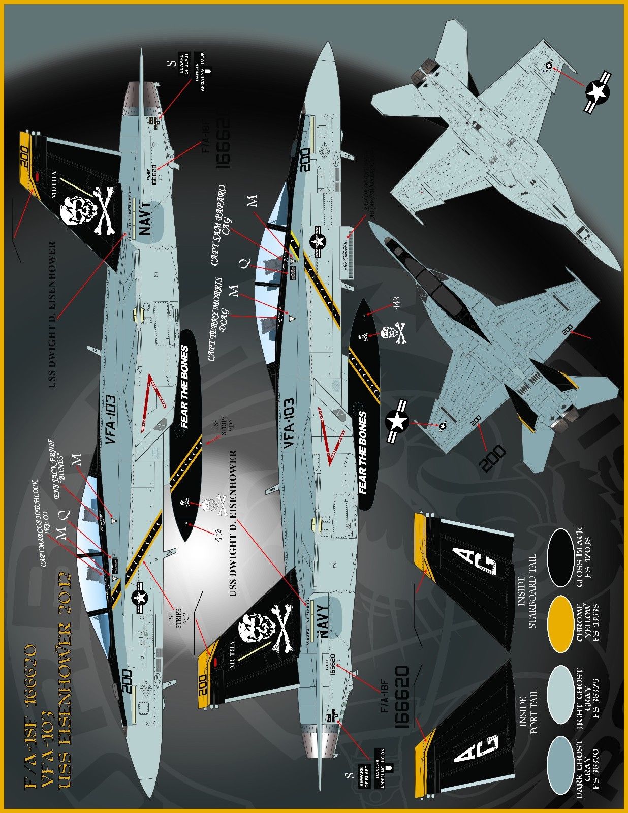 1/48 F/A-18F 超级大黄蜂战斗机"VFA-103骷髅中队胜利者" - 点击图像关闭