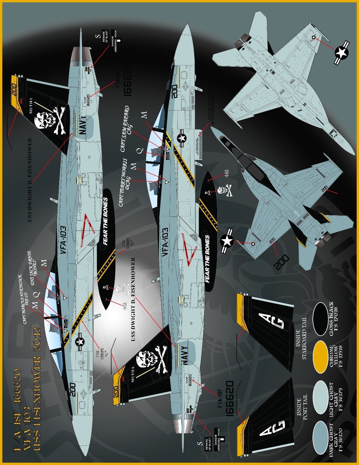 1/48 F/A-18F 超级大黄蜂战斗机"VFA-103骷髅中队胜利者"