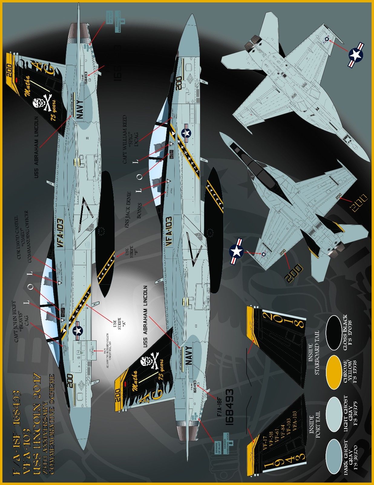 1/48 F/A-18F 超级大黄蜂战斗机"VFA-103骷髅中队胜利者" - 点击图像关闭