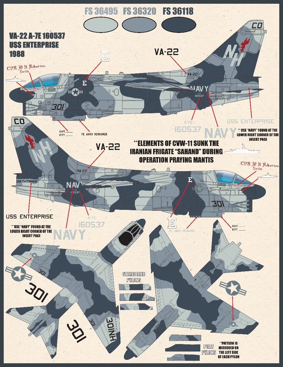 1/48 A-7E 海盗II攻击机"低可视涂装" - 点击图像关闭