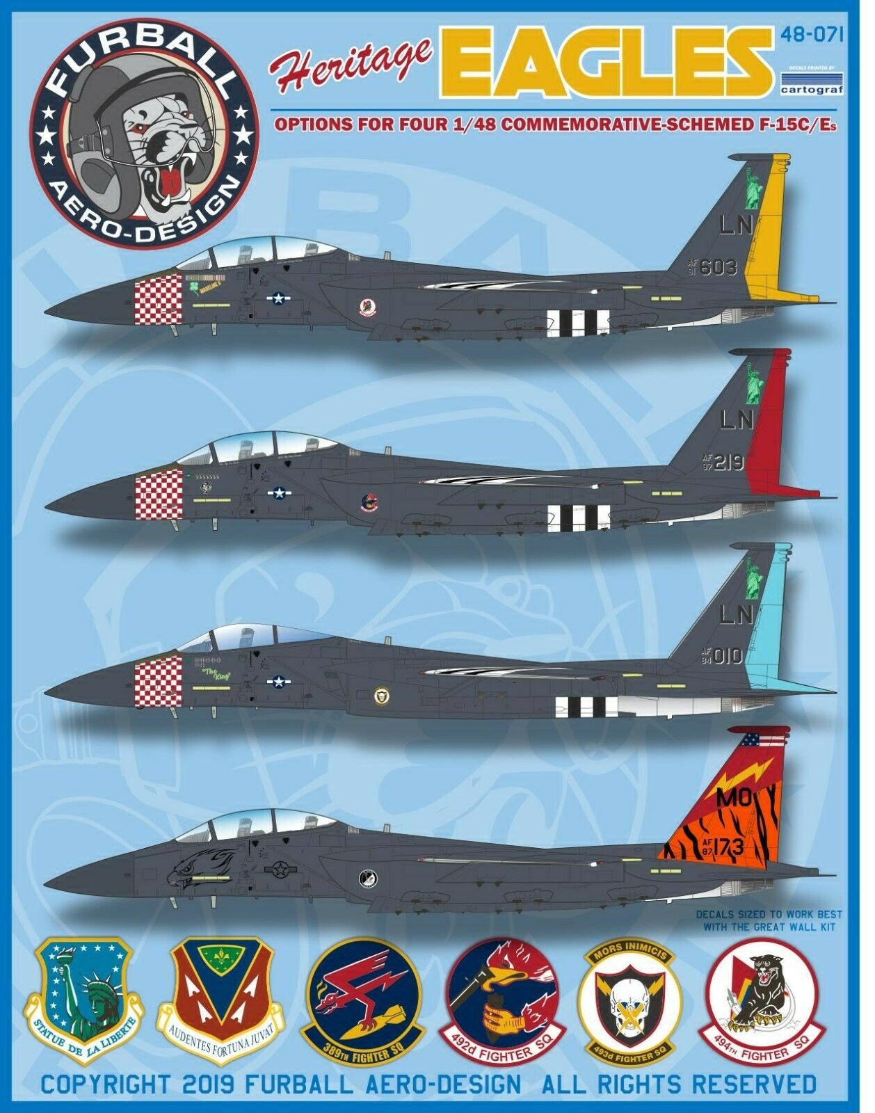 1/48 F-15C/E 鹰式/攻击鹰战斗机"传承老鹰队" - 点击图像关闭