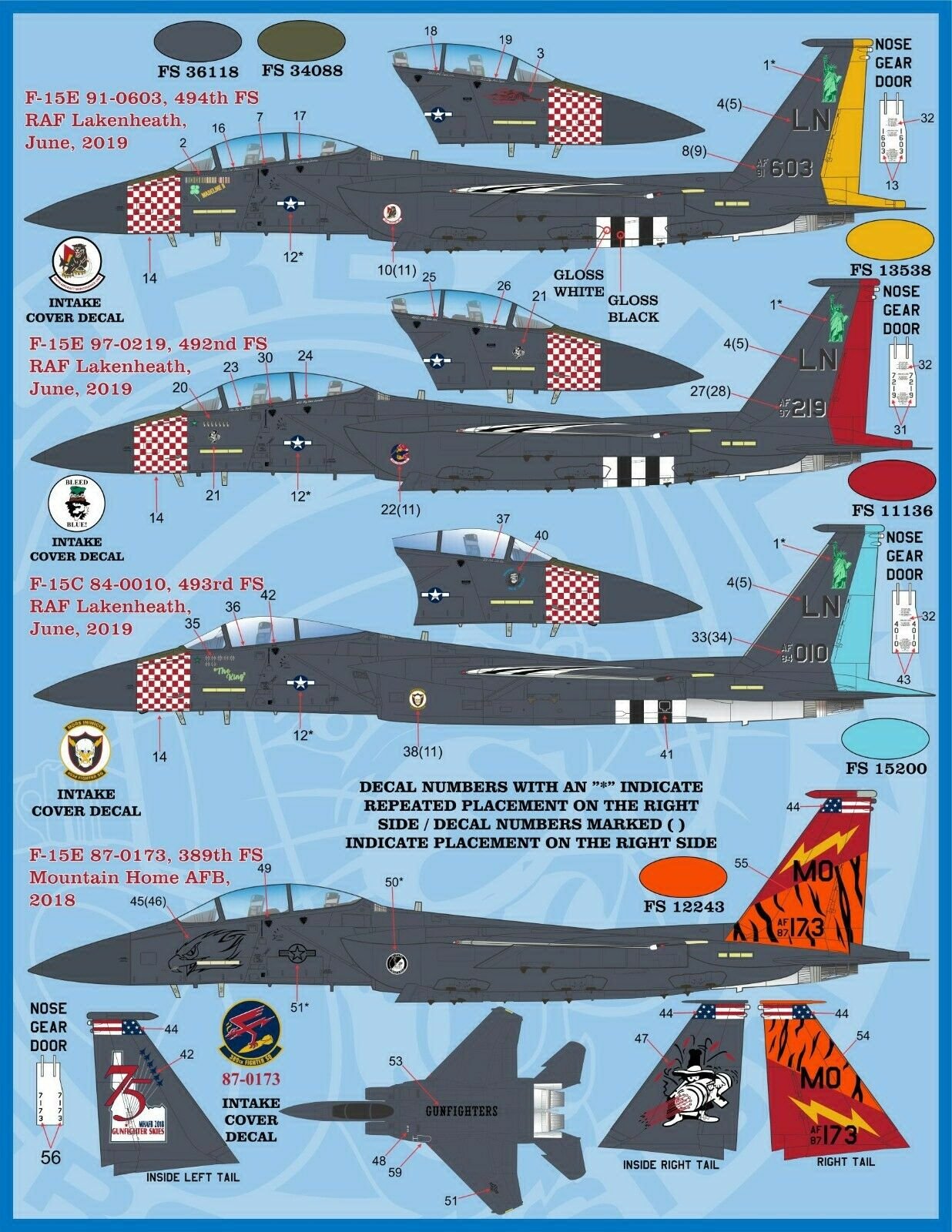 1/48 F-15C/E 鹰式/攻击鹰战斗机"传承老鹰队"