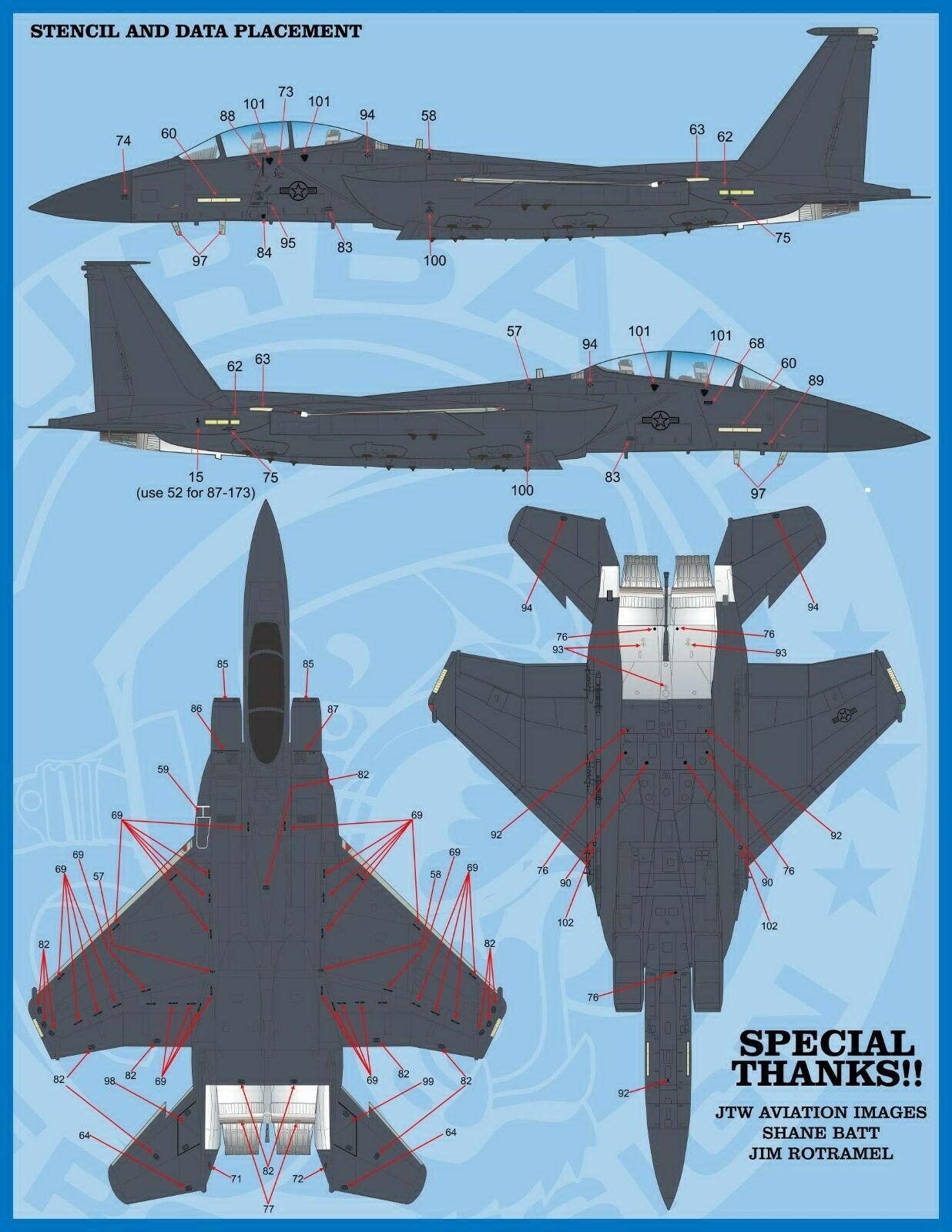 1/48 F-15C/E 鹰式/攻击鹰战斗机"传承老鹰队" - 点击图像关闭