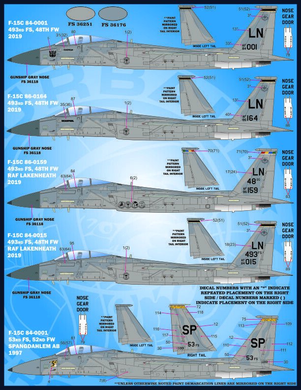 1/48 F-15A/C/D 鹰式战斗机"美国驻欧空军" - 点击图像关闭