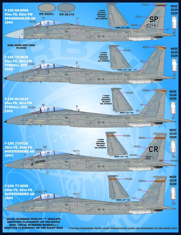 1/48 F-15A/C/D 鹰式战斗机"美国驻欧空军" - 点击图像关闭