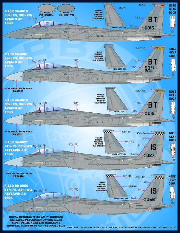1/48 F-15A/C/D 鹰式战斗机"美国驻欧空军" - 点击图像关闭