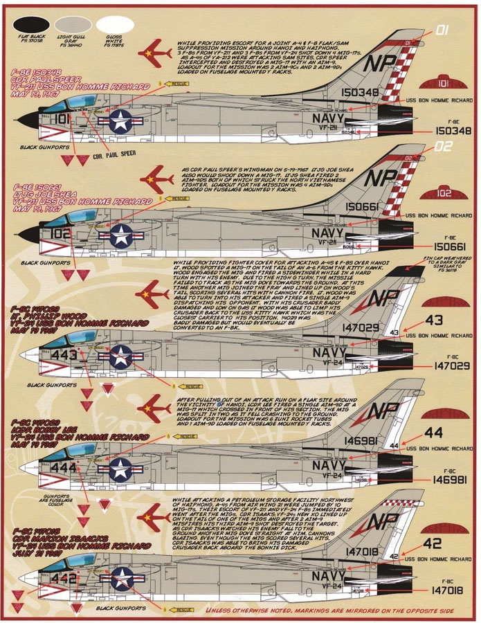 1/72 F-8 十字军战士战斗机"越南战争,米格大师" - 点击图像关闭