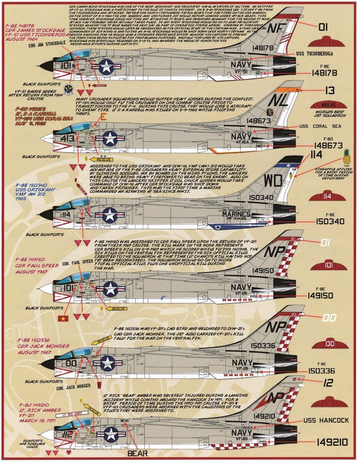1/72 F-8 十字军战士战斗机"越南战争,米格大师"