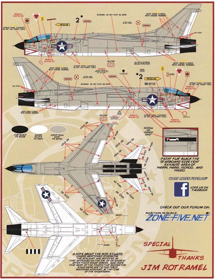 1/72 F-8 十字军战士战斗机"越南战争,米格大师"
