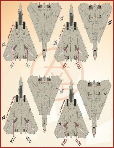 1/72 F-14A 雄猫战斗机"VF-111 日落中队"