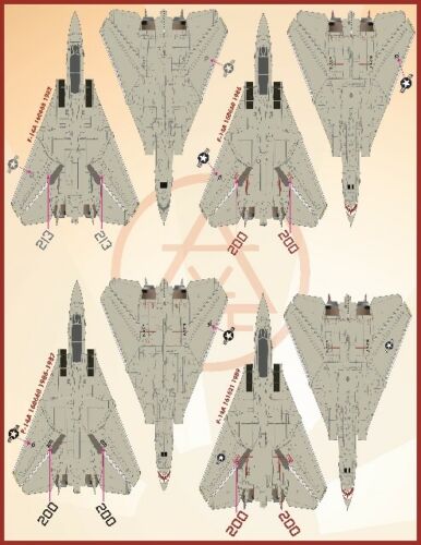 1/72 F-14A 雄猫战斗机"VF-111 日落中队" - 点击图像关闭