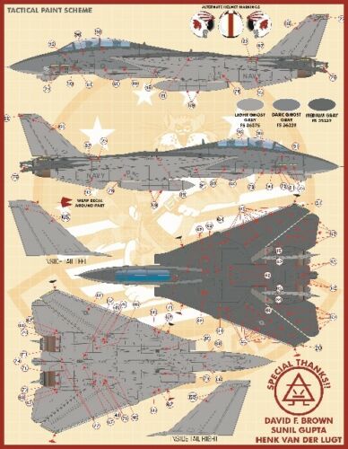 1/72 F-14A 雄猫战斗机"VF-111 日落中队"
