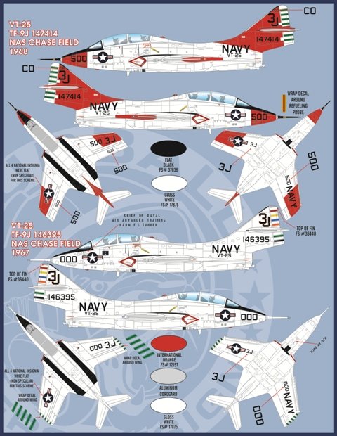 1/48 F9F-8T, TF-9J 美洲狮教练机"航空联队全明星" - 点击图像关闭