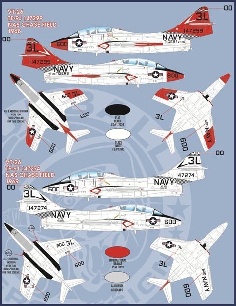 1/48 F9F-8T, TF-9J 美洲狮教练机"航空联队全明星" - 点击图像关闭