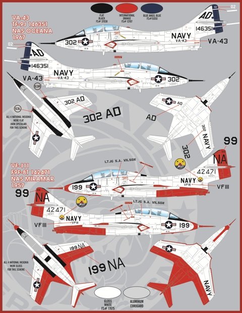 1/48 F9F-8T, TF-9J 美洲狮教练机