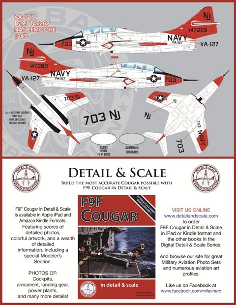 1/48 F9F-8T, TF-9J 美洲狮教练机