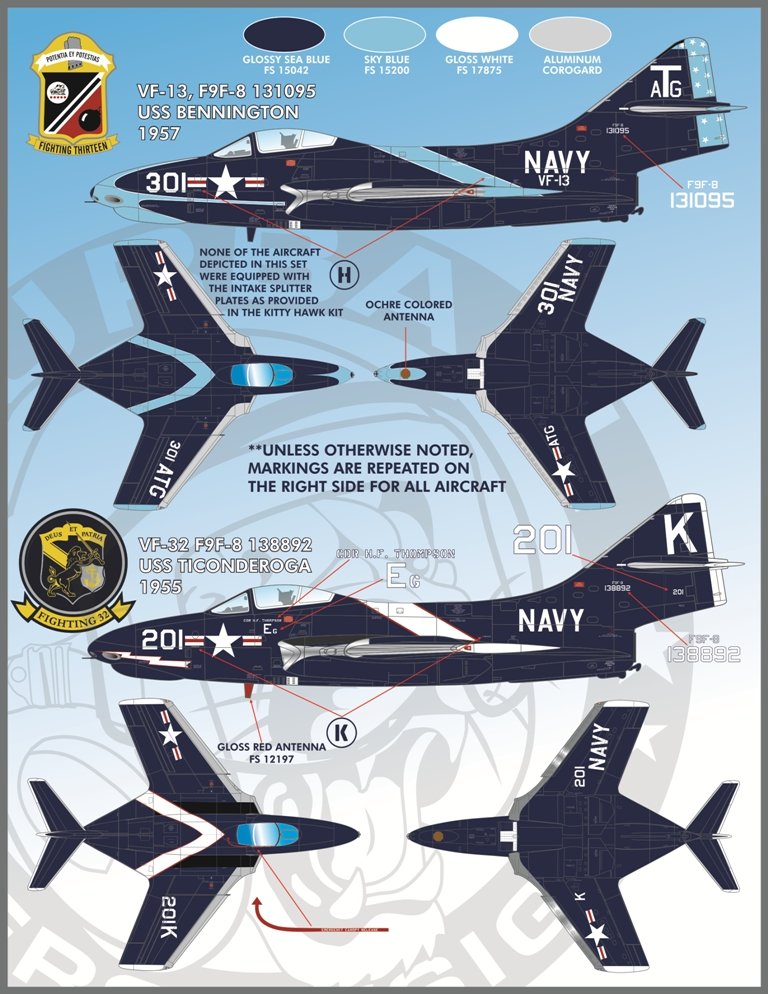 1/48 F9F-8 美洲狮战斗机"丰富多彩海蓝"