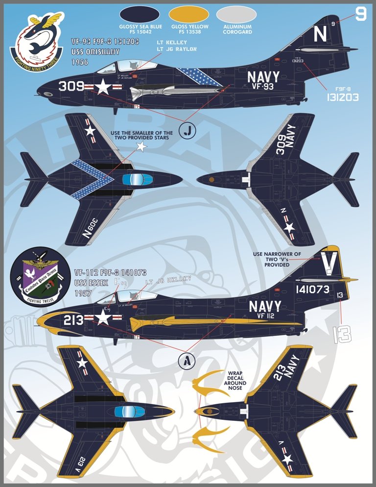1/48 F9F-8 美洲狮战斗机"丰富多彩海蓝" - 点击图像关闭