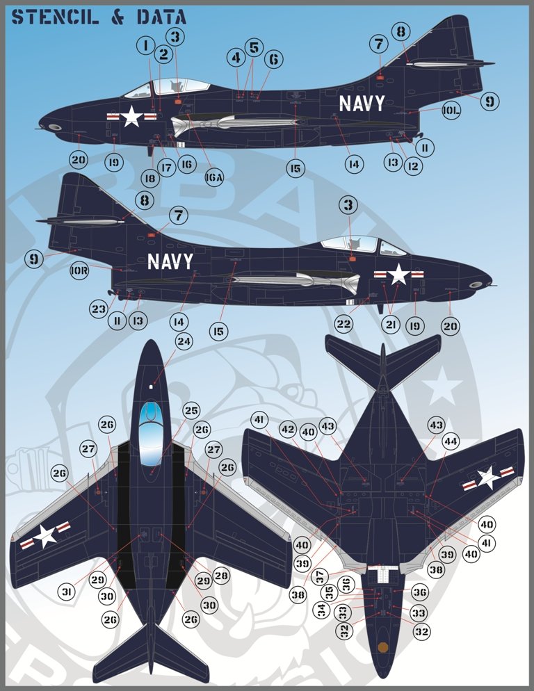 1/48 F9F-8 美洲狮战斗机"丰富多彩海蓝" - 点击图像关闭